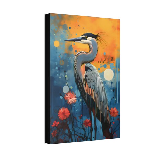 Impressionism Style Great Blue Heron Painting – Fine Art Print Canvas Gallery Wraps