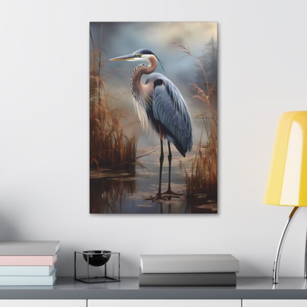 Great Blue Heron Morning Painting – Fine Art Print Canvas Gallery Wraps