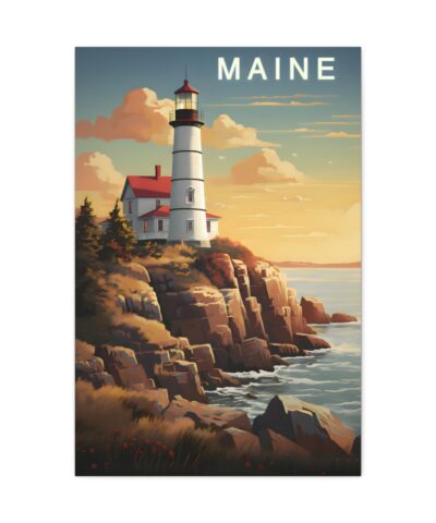 93942 113 400x480 - Vintage Maine Poster Print | Fine Art on Canvas Wrap