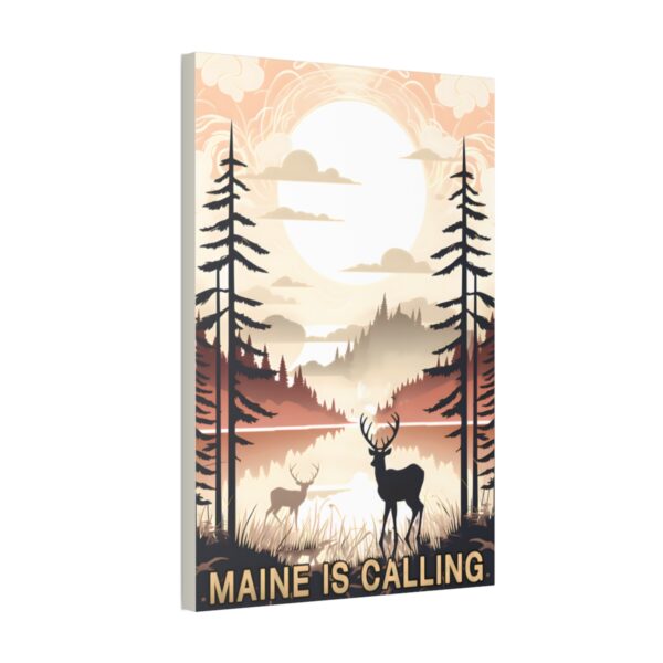 Vintage “Maine is Calling” Poster Print | Fine Art on Canvas Wrap