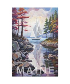 Maine Coast Poster Print | Fine Art on Canvas Wrap