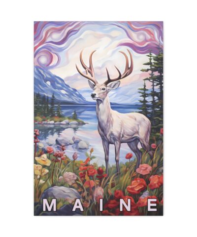 93942 133 400x480 - Whimsical White Deer Maine Poster Print | Fine Art on Canvas Wrap