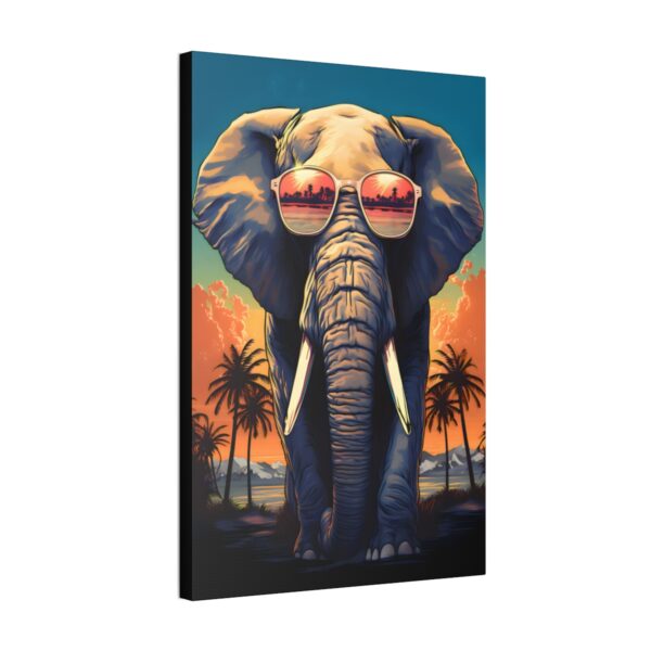 Fantastical Elephant Wearing Sunglasses Canvas Wrap