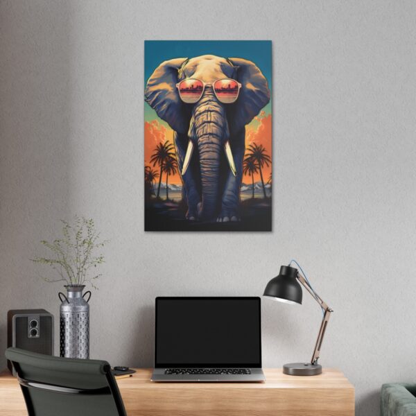 Fantastical Elephant Wearing Sunglasses Canvas Wrap