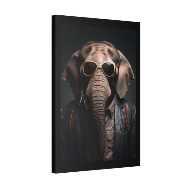 Too Cool Elephant Wearing Sunglasses Canvas Wrap