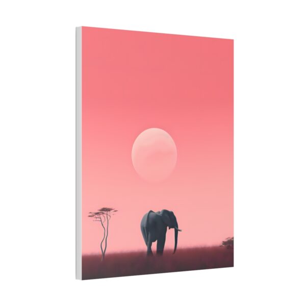 Minimalism Pink Sky Elephant Art Painting on Canvas Wrap