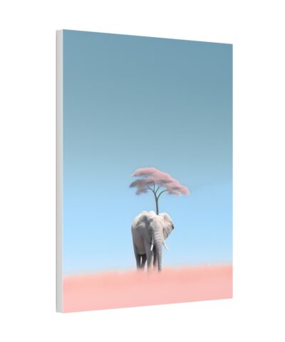 Minimalism Blue Sky Elephant Art Painting on Canvas Wrap