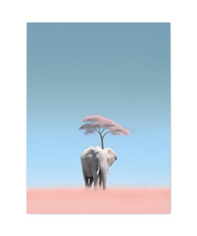 93945 25 400x480 - Minimalism Blue Sky Elephant Art Painting on Canvas Wrap