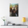 Winter Otter Painting – Fine Art Print Canvas Gallery Wraps