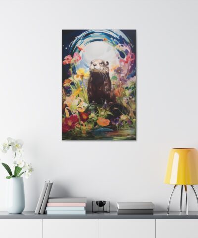 93946 24 400x480 - Impressionism Midnight Otter Painting - Fine Art Print Canvas Gallery Wraps