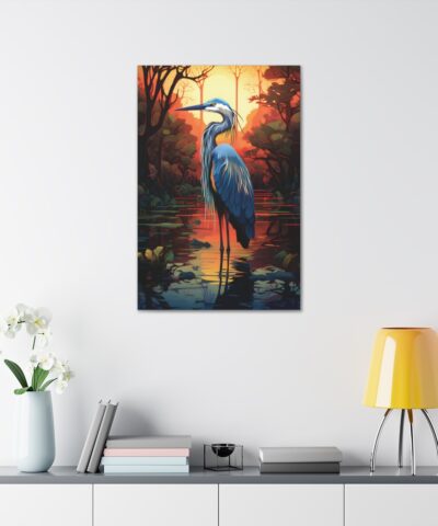 93946 32 400x480 - Great Blue Heron Sunset Painting - Fine Art Print Canvas Gallery Wraps