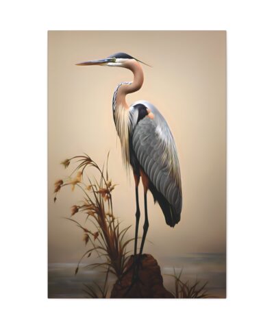 93946 41 400x480 - Minimalism Great Blue Heron Painting - Fine Art Print Canvas Gallery Wraps