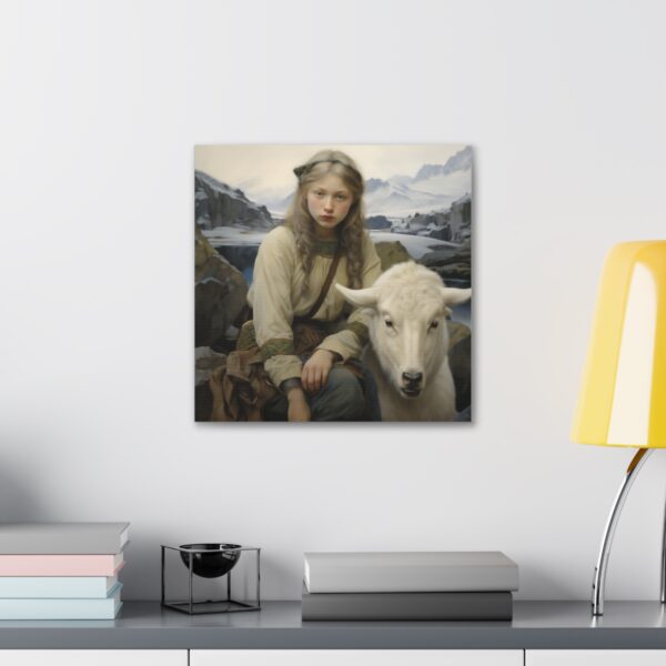Freya the Norse Goddess in Human Form Art Painting on Canvas Wrap