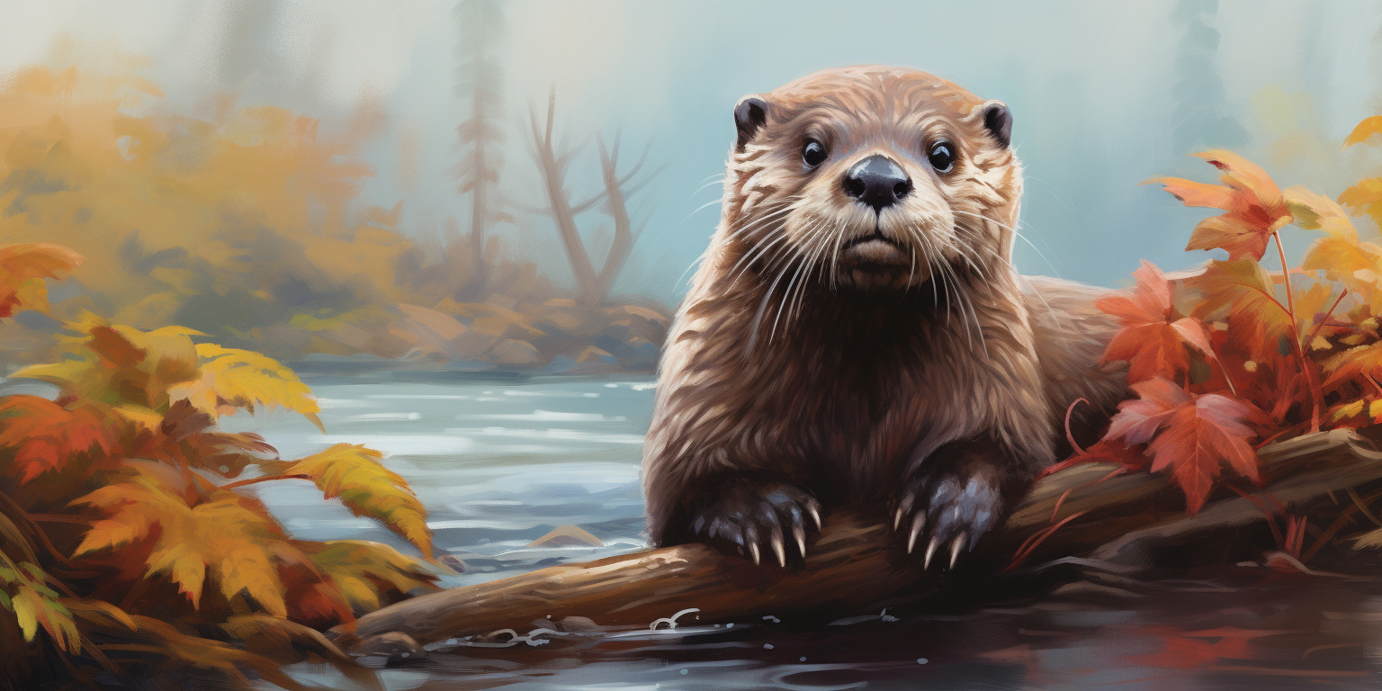Maine Otter Art