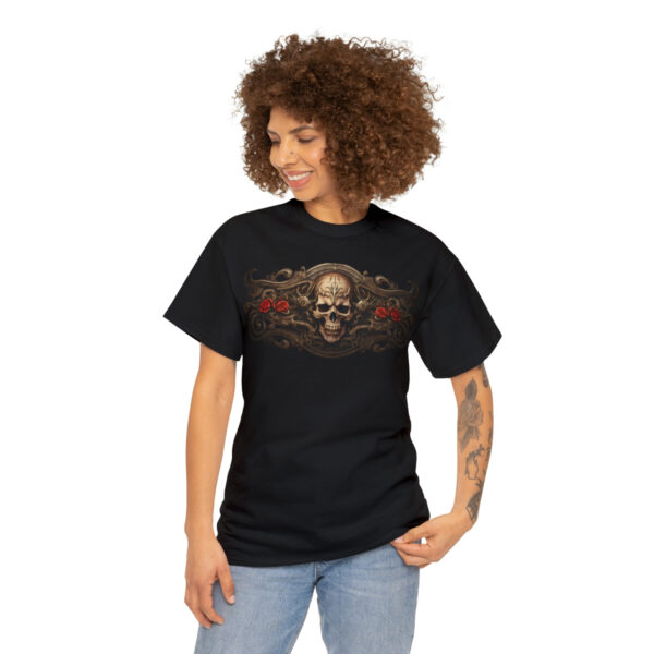 Medieval Viking Skull & Roses T-Shirt
