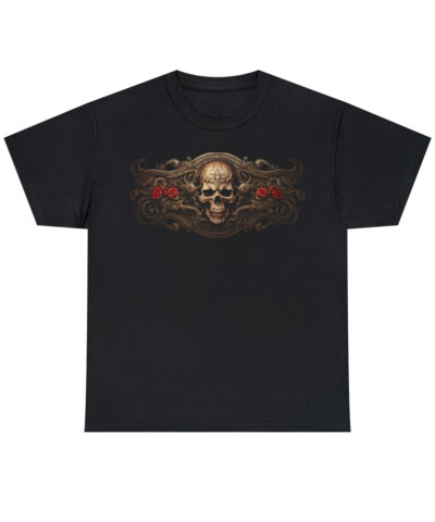 12124 400x480 - Medieval Viking Skull & Roses T-Shirt
