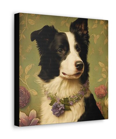 34244 21 400x480 - Vintage Victorian Border Collie  with Floral Background Frame Canvas Gallery Wraps