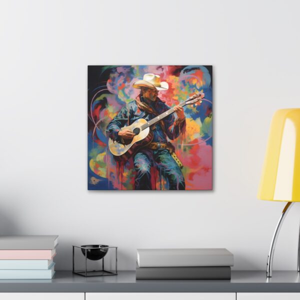Cowboy Guitar Player Canvas Wall Art