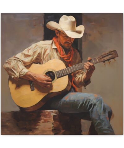 38113 9 400x480 - Cowboy Playing Guitar Canvas Wall Art