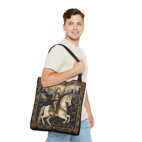 Medieval Knight Tapestry Tote Bag