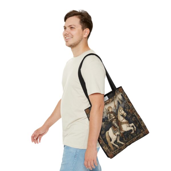 Medieval Knight Tapestry Tote Bag