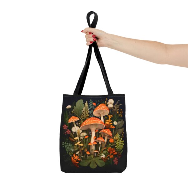 Vintage Mushroom Wildflowers Tote Bag