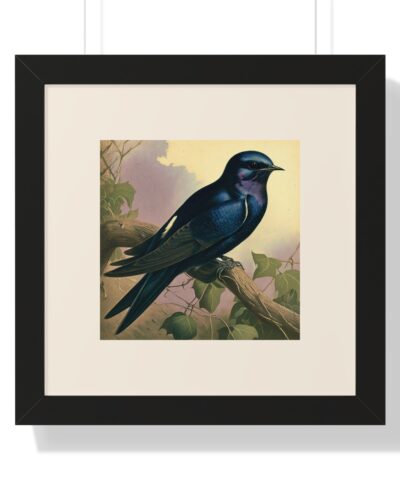 69666 75 400x480 - Vintage Wildlife Purple Martin Framed Print
