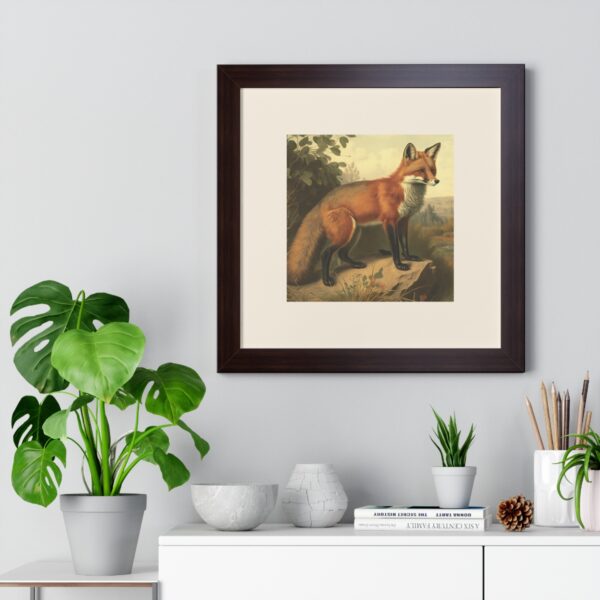 Vintage Wildlife Red Fox Framed Print