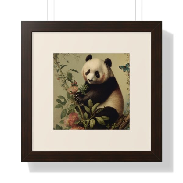 Vintage Wildlife Panda Bear Framed Print
