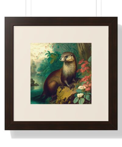 69673 51 400x480 - Vintage Wildlife Otter Framed Print