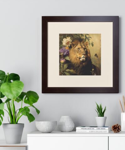 69673 61 400x480 - Vintage Wildlife African Lion Framed Print