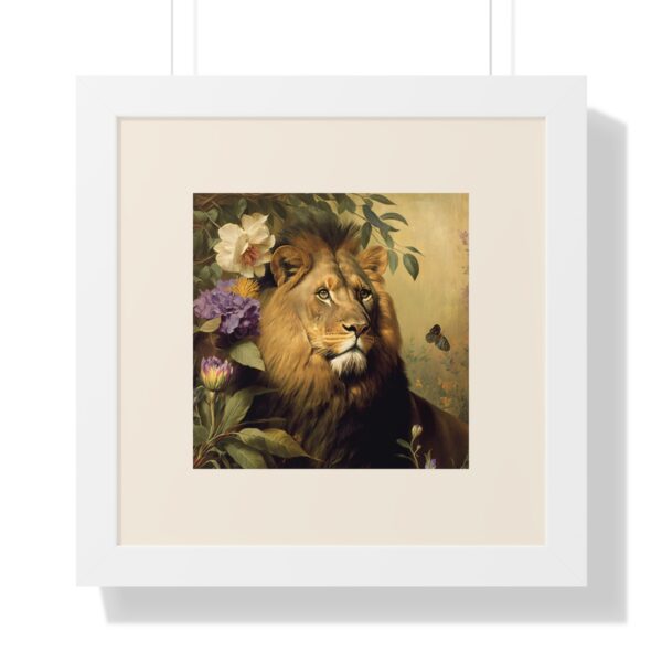 Vintage Wildlife African Lion Framed Print