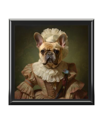 Fufu Lady French Bulldog Portrait Art Print Gift and Jewelry Box