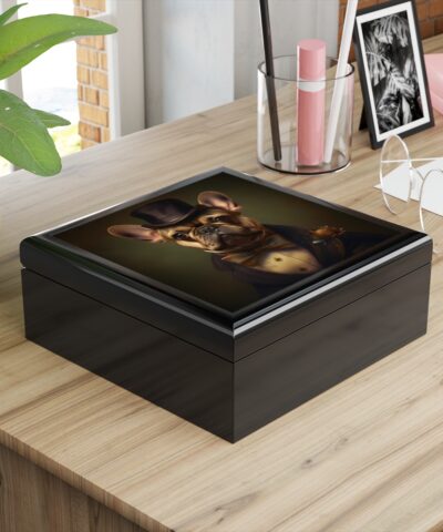 72880 112 400x480 - French Bulldog Wearing a Top Hat Art Print Gift and Jewelry Box