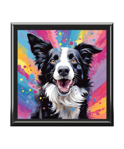72880 117 400x480 - Pop Art Laughing Border Collie Art Print Gift and Jewelry Box