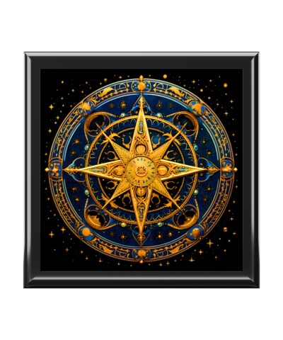 Medieval Celestial Star Jewelry, Memory, and Trinket Box