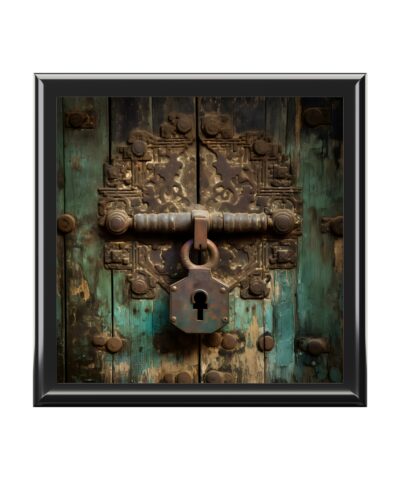 Ancient Turquoise Lock Jewelry Box