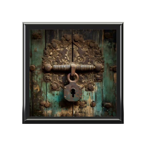 Ancient Turquoise Lock Jewelry Box
