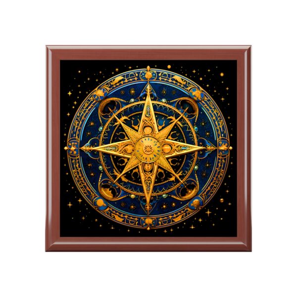 Medieval Celestial Star Jewelry, Memory, and Trinket Box
