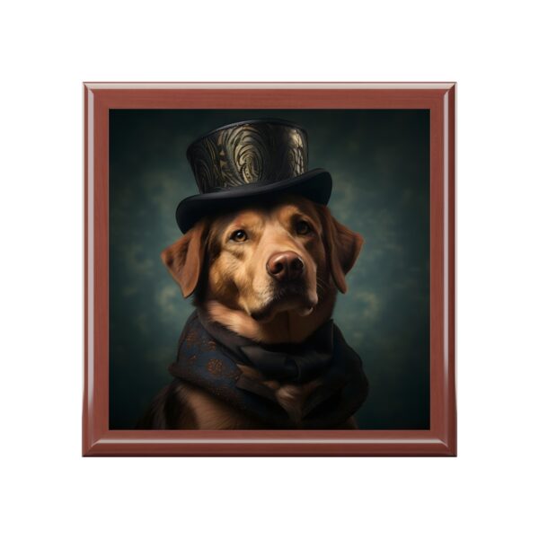 Labrador Retriever Top Hat Portrait Art Print Gift and Jewelry Box