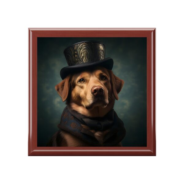 Labrador Retriever Top Hat Portrait Art Print Gift and Jewelry Box