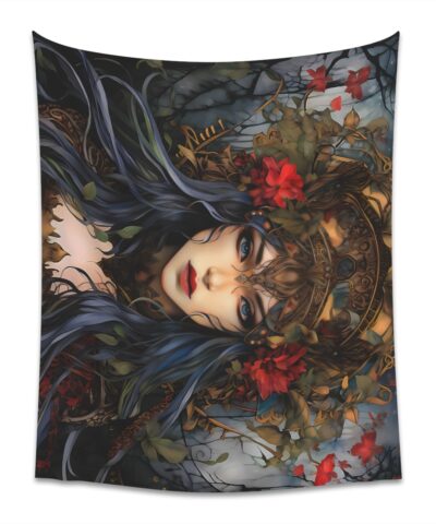 77822 2 400x480 - Gothic Freya the Norse Goddess Printed Wall Tapestry