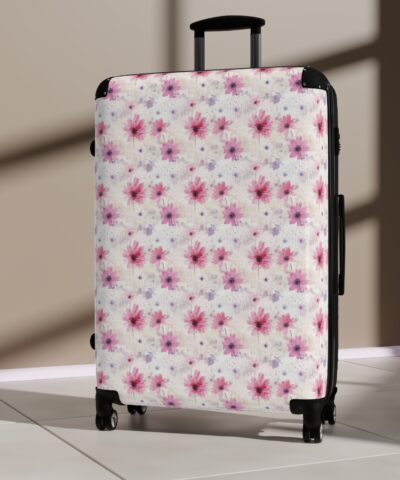 Pink Floral Suitcase