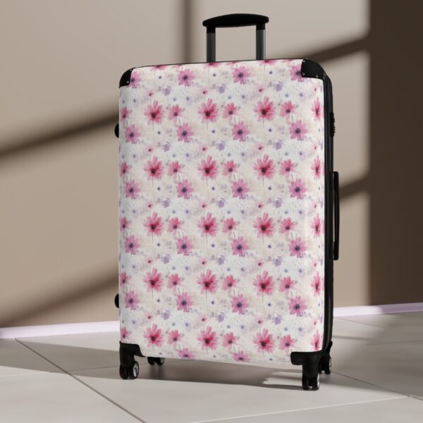 Pink Floral Suitcase