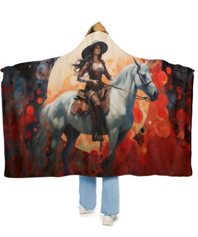 Midnight Cowgirl Hoodie Blanket