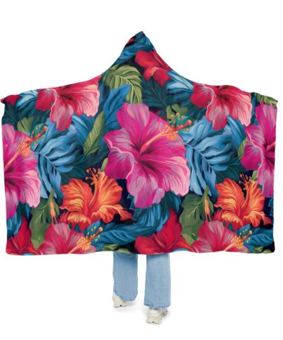 91883 33 400x480 - Hibiscus Flower Hoodie Blanket