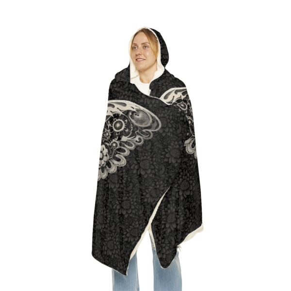 Death’s Head Moth Hoodie Blanket – Sherpa or Micro-Fleece Options