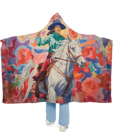 Vintage Cowgirl Hoodie Blanket – Sherpa or Micro-Fleece Options