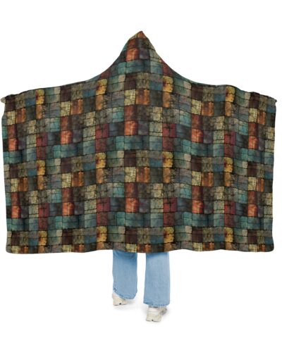 91883 99 400x480 - Grunge Pattern Hoodie Blanket - Sherpa or Micro-Fleece Options