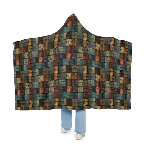 Grunge Pattern Hoodie Blanket – Sherpa or Micro-Fleece Options